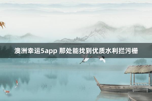 澳洲幸运5app 那处能找到优质水利拦污栅