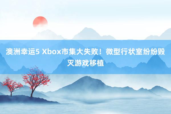 澳洲幸运5 Xbox市集大失败！微型行状室纷纷毁灭游戏移植